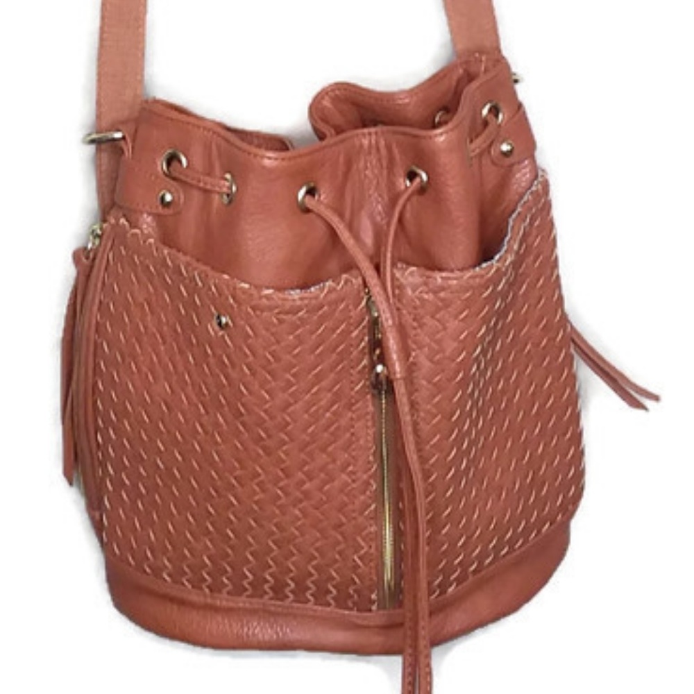 Steve Madden brown bucket purse convertible